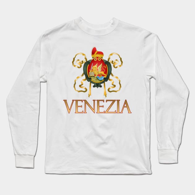 Venezia (Venice) Italy - Coat of Arms Design Long Sleeve T-Shirt by Naves